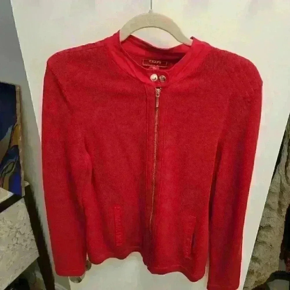 Chaps stylish Zip Up Sweater Jacket